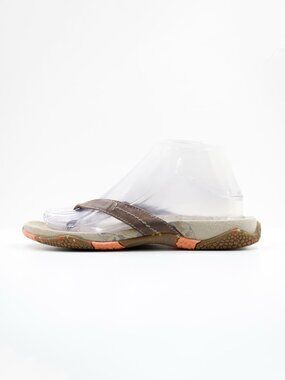 Merrell Terragina Brown Leather Lightweight Flat Thong Sandals - Women's 7